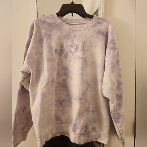 Pacsun Purple Tie-Dye Women's Crewneck